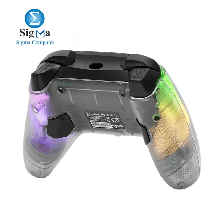 GameSir T4 Kaleid Hall Effect sticks and triggers, multi-platform support, 6-axis gyro, motion aim/steer, tactile buttons, hair trigger mode, macro functions, and full customization via GameSir app