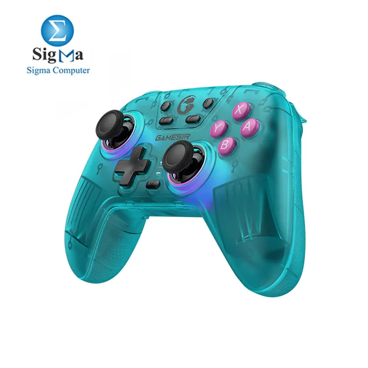 GameSir Nova HD Rumble (T4N) Multi-platform support tri-mode connectivity (Bluetooth, 2.4GHz, wired) Hall Effect sticks, hair triggers, dual vibration motors, motion control, 2 programmable back buttons, turbo function, and tactile backlit 