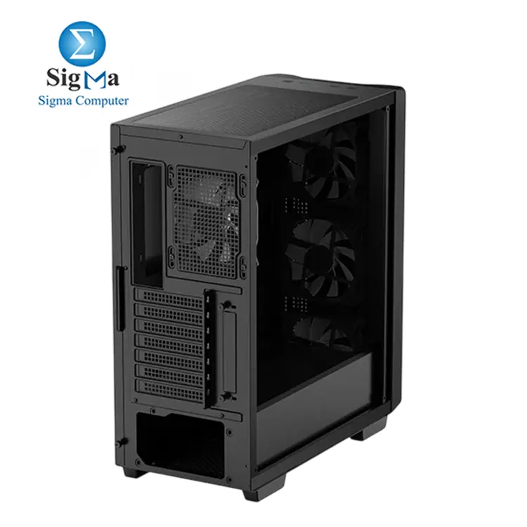 DeepCool CC560 Mid-Tower Case  Supports up to 6 fans and 360mm radiators  fits 370mm GPUs  163mm CPU coolers  2   SSDs  2   HDDs  tempered glass panel  and USB 3.0