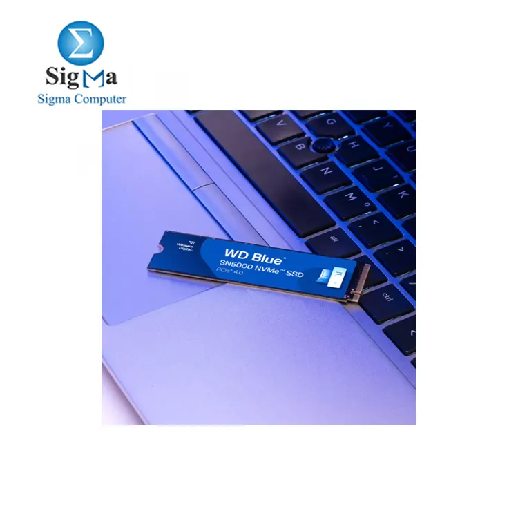 WD Blue SN5000 NVMe™ SSD 1TB (M.2 2280, PCIe Gen4 x4, 5,150MB/s Read, 4,900MB/s Write, 600 TBW, 3-Year Warranty).