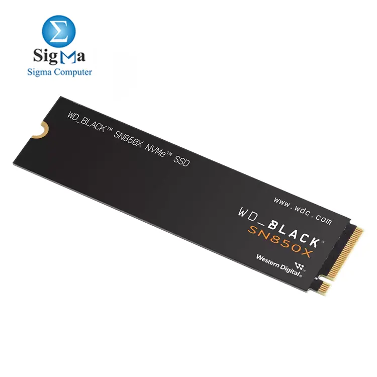 WD_BLACK SN850X NVMe™ SSD 2TB (No Heatsink) – PCIe Gen4 x4, 7300MB/s Read, 6600MB/s Write, 1200K/1100K IOPS, 1200 TBW, M.2 2280, 3-Year Warranty