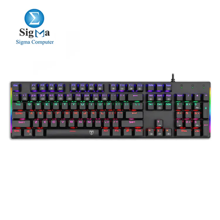 T-DAGGER NAXOS T-TGK310 Mechanical keyboard with OUTEMU switches rainbow backlight anti-ghosting and durable double-shot keycaps T-DAGGER NAXOS T-TGK310 Mechanical keyboard with OUTEMU switches rainbow backlight anti-ghosting and durable double-shot keycaps