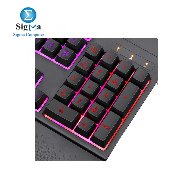 Redragon K512 SHIVA – RGB membrane gaming keyboard with 6 macro keys, 8 media keys, full anti-ghosting, and detachable wrist rest