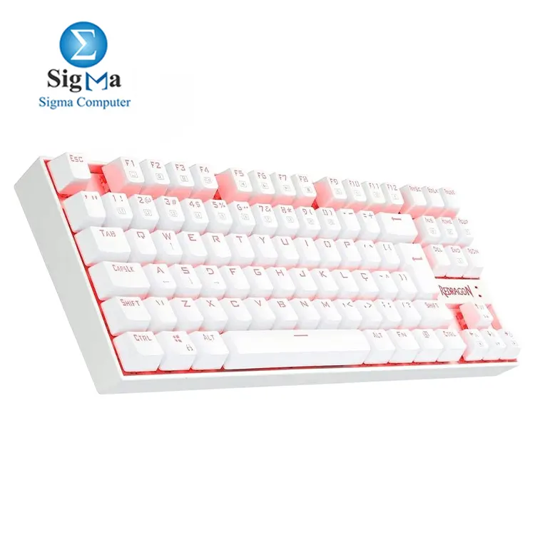 Redragon K552 KUMARA Blue Switch Red LED Backlit Mechanical Gaming Keyboard White