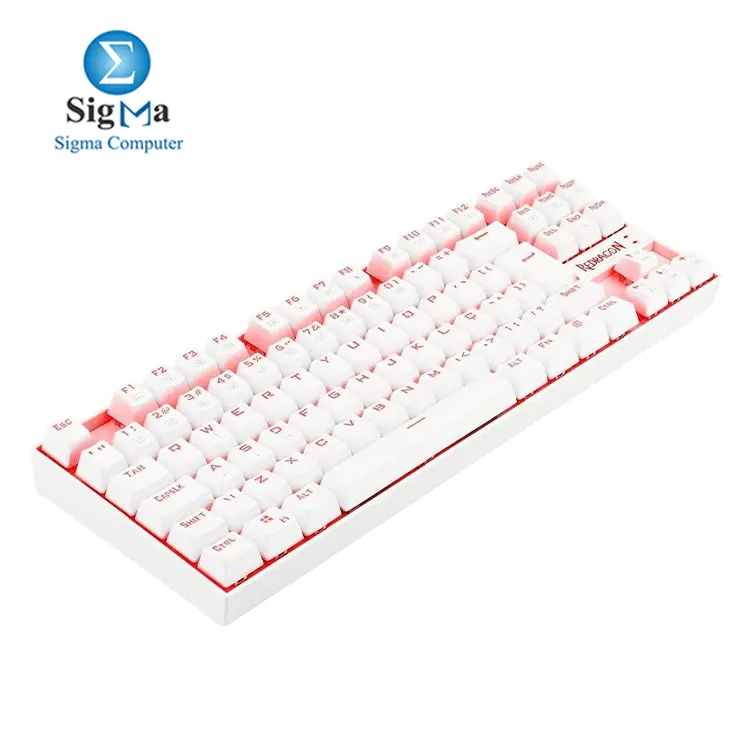 Redragon K552 KUMARA Blue Switch Red LED Backlit Mechanical Gaming Keyboard White
