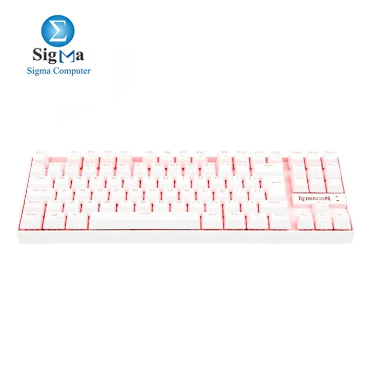 Redragon K552 KUMARA Blue Switch Red LED Backlit Mechanical Gaming Keyboard White