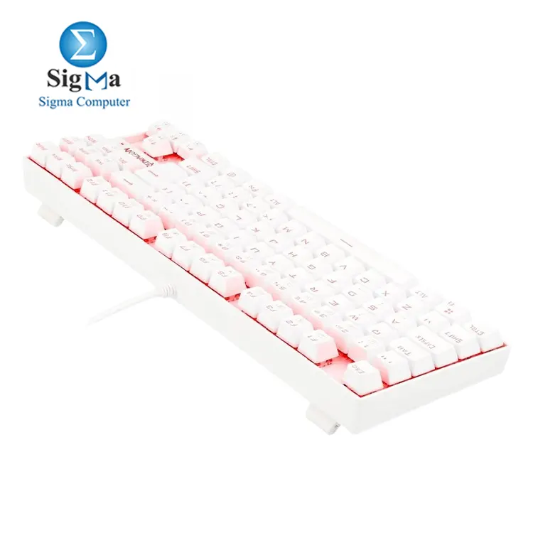 Redragon K552 KUMARA Blue Switch Red LED Backlit Mechanical Gaming Keyboard White