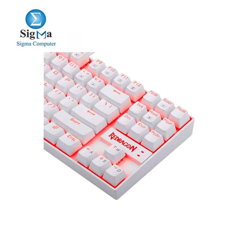 Redragon K552 KUMARA Blue Switch Red LED Backlit Mechanical Gaming Keyboard White