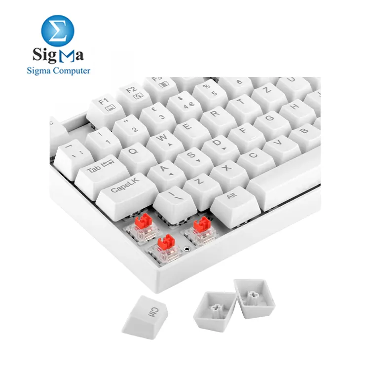 Redragon K552 KUMARA RED Switch Red LED Backlit Mechanical Gaming Keyboard White