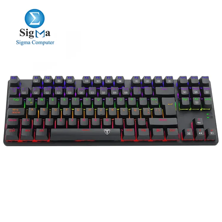 T-DAGGER Bora T-TGK313 BLACK Switch RAINBOW LED Mechanical Gaming Keyboard