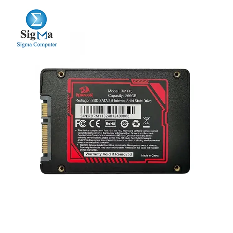 Redragon Dragon Knight RM113 256GB 2.5 SATA III SSD with up to 500MB/s read, 400MB/s write