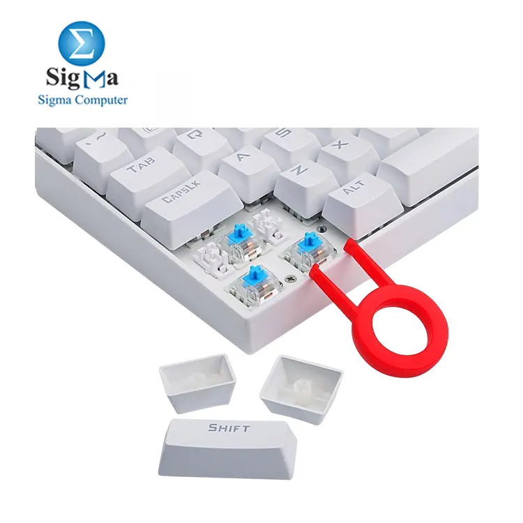 Redragon K552 KUMARA Blue Switches RAINBOW LED Mechanical Gaming Keyboard WHITE