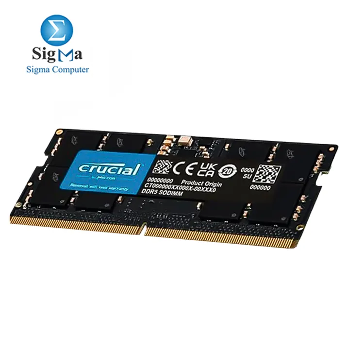 Crucial CT16G48C40S5 16GB DDR5 4800MHz SODIMM  CL40  1.1V  Unbuffered Laptop RAM.