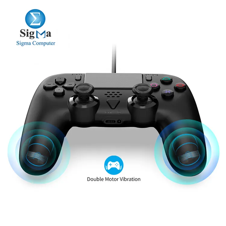  DOBE TP5-35136 wired controller for PS5 and PC with six-axis motion  dual vibration  turbo macro buttons  and a 3.5mm jack
