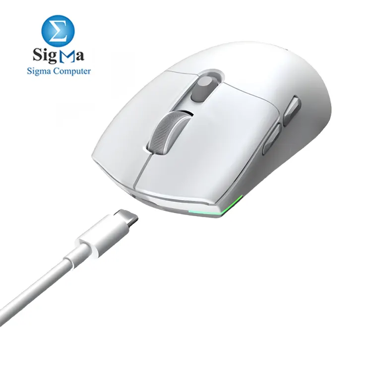 Meetion Air GW33 – Tri-Mode wireless mouse with PMW3325 sensor, 10,000 DPI, 1000Hz polling rate, 64g lightweight design, RGB lighting, and 650mAh battery