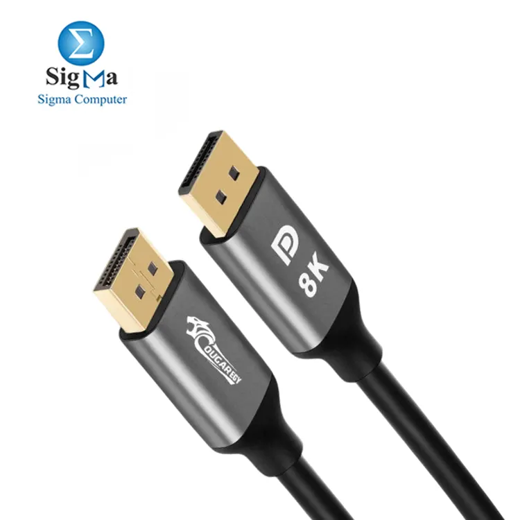 COUGAR-EGY 8K03 DisplayPort 1.4 Cable – 3 m, 8K (7680×4320) @ 60 Hz, 32.4 Gbps bandwidth, up to 32-bit HDR color, gold-plated connectors, backward compatible with DP 1.3/1.2/1.1