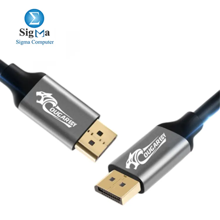COUGAR-EGY 8K03 DisplayPort 1.4 Cable – 3 m, 8K (7680×4320) @ 60 Hz, 32.4 Gbps bandwidth, up to 32-bit HDR color, gold-plated connectors, backward compatible with DP 1.3/1.2/1.1