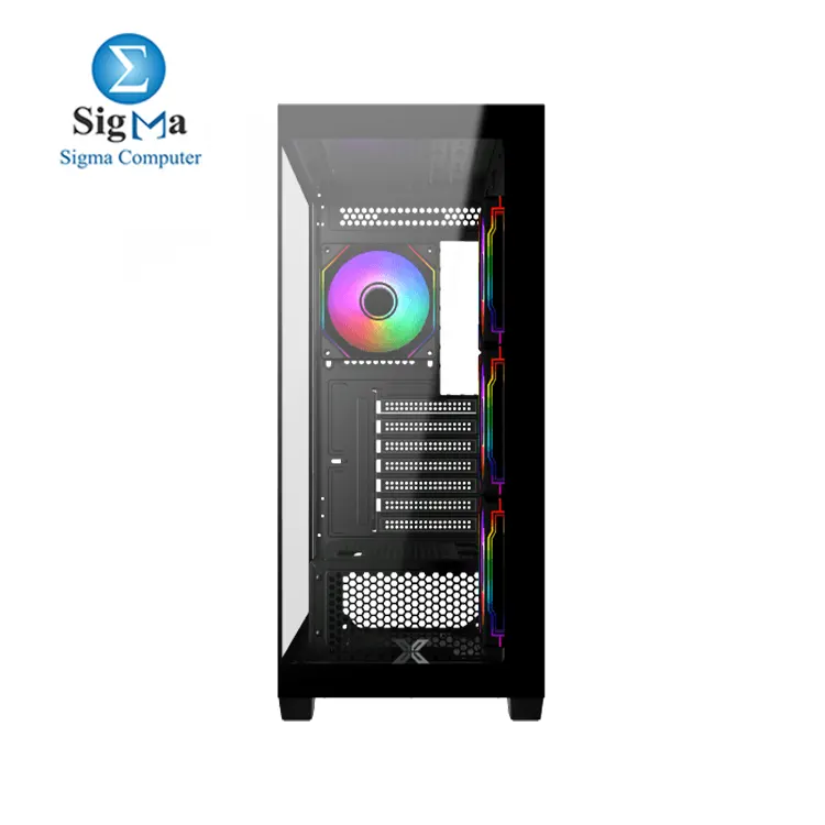 Xigmatek Blast 4GF + X-Power 600W – Mid tower case with E-ATX support, 410mm GPU clearance, 165mm CPU cooler space, 360mm radiator support, and 80+ White certified PSU
