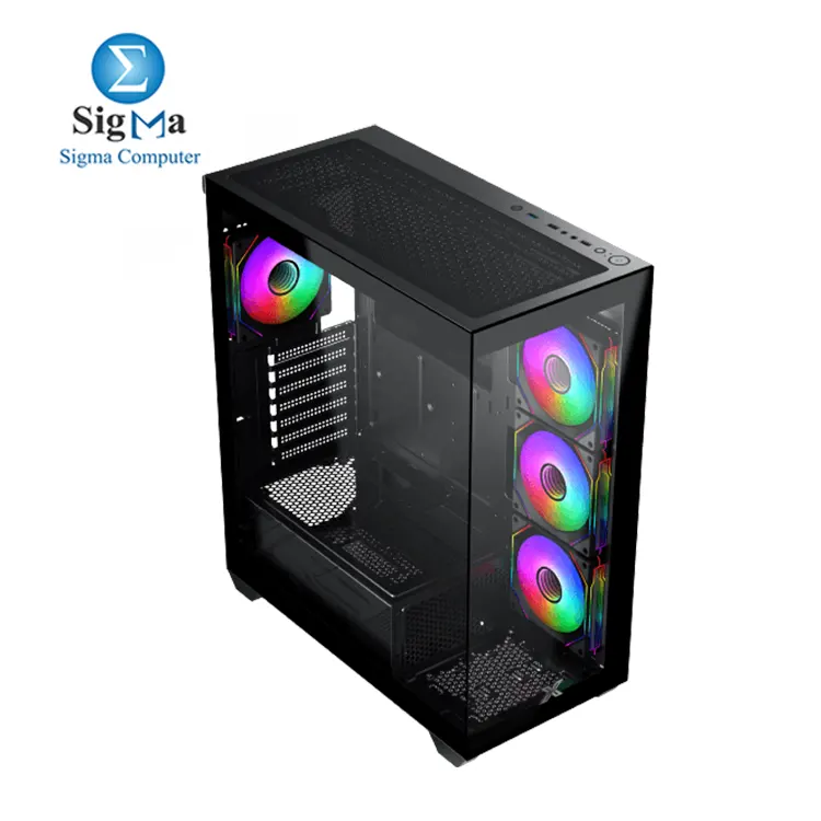 Xigmatek Blast 4GF + X-Power 600W – Mid tower case with E-ATX support, 410mm GPU clearance, 165mm CPU cooler space, 360mm radiator support, and 80+ White certified PSU