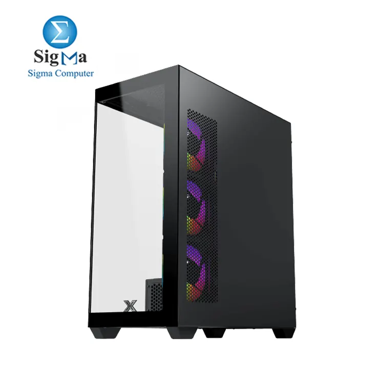 Xigmatek Blast 4GF + X-Power 600W – Mid tower case with E-ATX support, 410mm GPU clearance, 165mm CPU cooler space, 360mm radiator support, and 80+ White certified PSU
