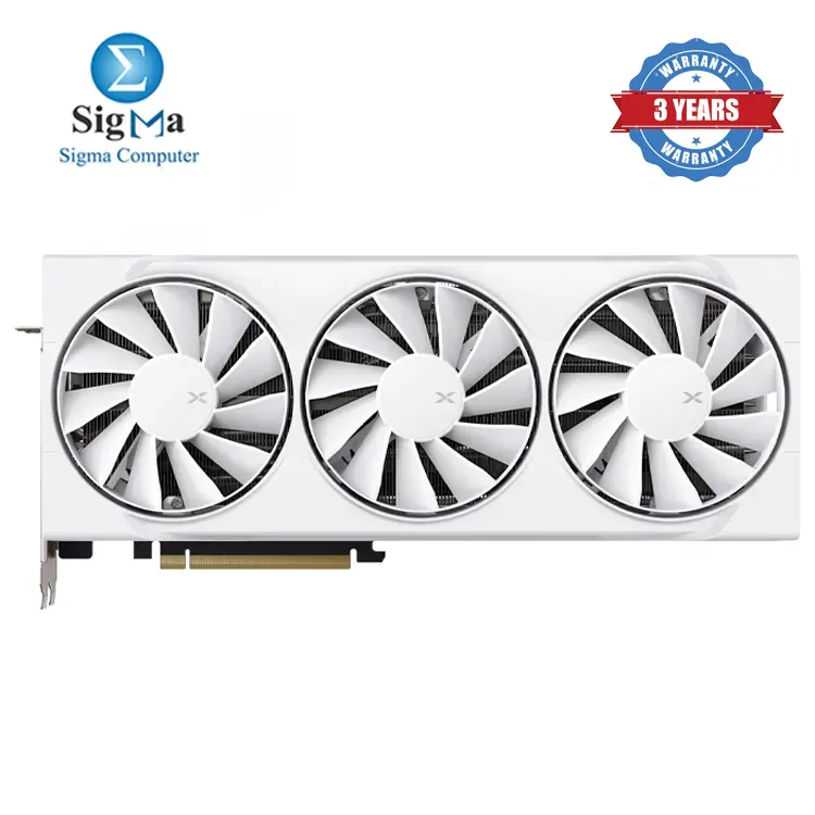 XFX RX-97SWFB3W9 (RX 9070 OC White) – 16GB GDDR6, RDNA™ 4, 2700MHz Boost, PCIe 5.0, Triple Fan, 3x DP 2.1, 1x HDMI 2.1, 800W PSU required