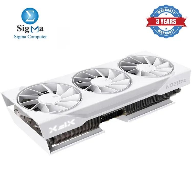 XFX RX-97SWFB3W9 (RX 9070 OC White) – 16GB GDDR6, RDNA™ 4, 2700MHz Boost, PCIe 5.0, Triple Fan, 3x DP 2.1, 1x HDMI 2.1, 800W PSU required