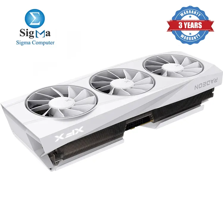 XFX Quicksilver AMD Radeon RX 9070XT White Gaming Edition 16GB GDDR6 memory  4096 stream processors  PCIe 5.0  3x DisplayPort 2.1  1x HDMI 2.1  AMD RDNA    4
