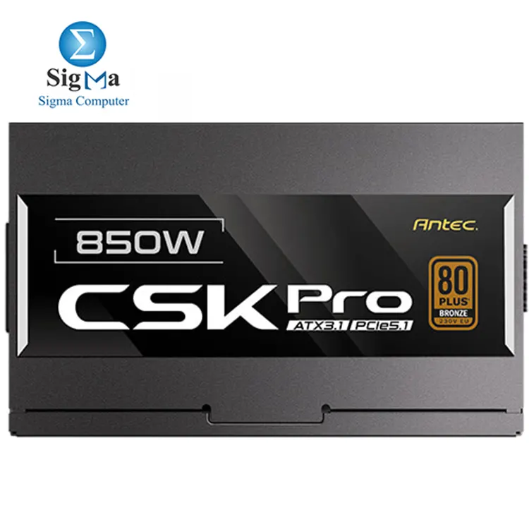 Antec CX700 RGB ELITE + Antec CSK Pro 850W – Panoramic glass case with 6 RGB fans, supports up to 410mm GPU & 360mm radiator, paired with 80+ Bronze ATX 3.1 / PCIe 5.1 ready PSU
