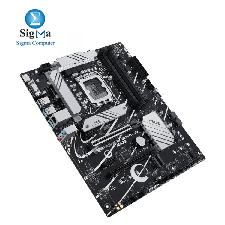 ASUS Prime B760-PLUS – ATX motherboard with LGA1700 socket, DDR5, PCIe 5.0, 3x M.2 PCIe 4.0, 2.5Gb LAN, USB-C, DisplayPort, HDMI, and Aura Sync RGB