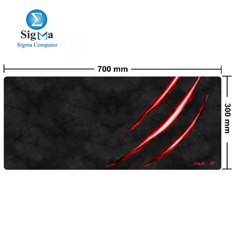 Havit HV-MP860 Gaming Mousepad features a 700x300x3mm premium fine-mesh surface  anti-slip rubber base  durable edges