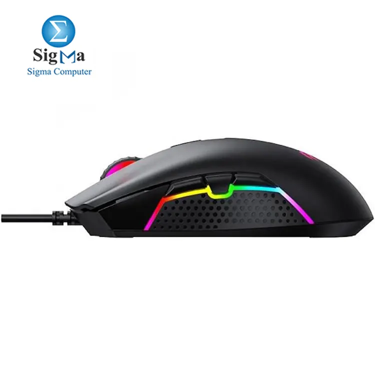 HAVIT Gamenote MS1010: Wired RGB gaming mouse with 1200-3600 DPI, 7 programmable buttons, ergonomic design, and 3M click durability