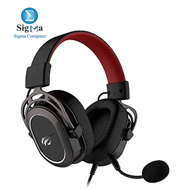 Havit H2008D     Wired gaming headset with 50MM magnetic drivers  detachable mic  protein earmuffs  and adjustable headband