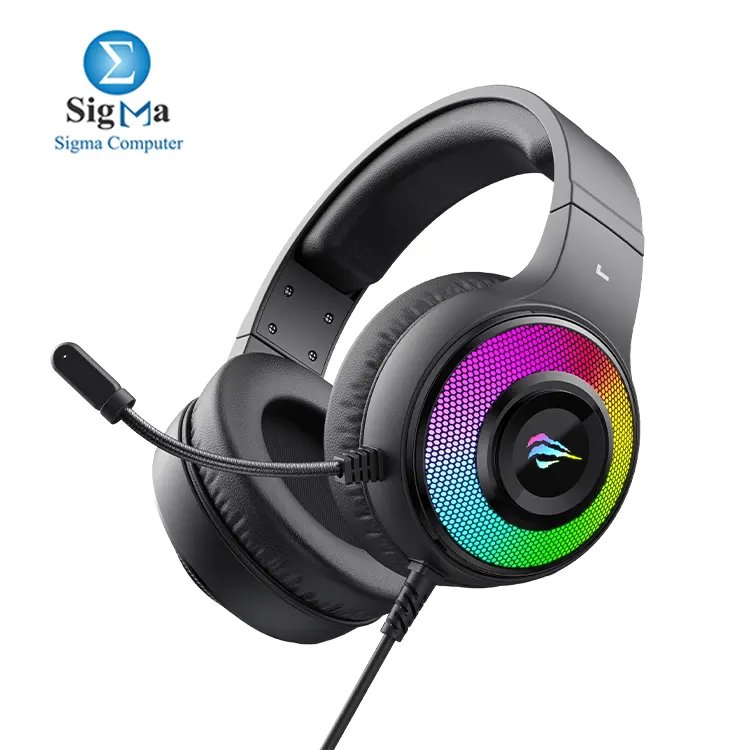 Havit Gamenote H2042d     RGB wired gaming headset with 50mm drivers  noise-canceling mic  3.5mm   USB connection
