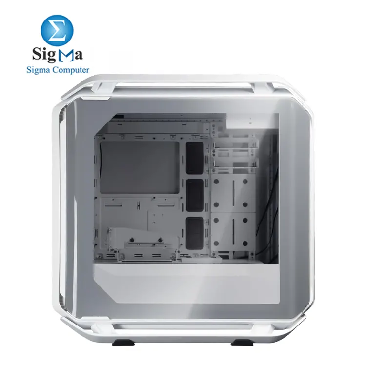 Cooler Master Cosmos C700M White Edition  Full tower case with E-ATX support  tempered glass  USB-C  4x USB 3.0  vertical GPU mount with PCIe 4.0 riser  ARGB lighting  and 420mm radiator support
