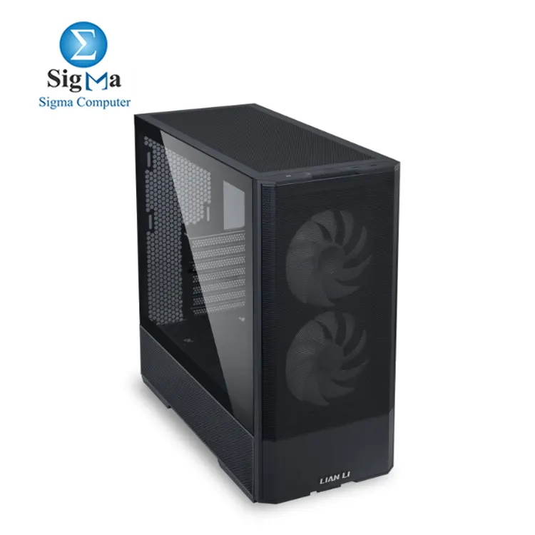 Lian Li LANCOOL 207     Compact M-ATX case with ATX support  4 pre-installed fans  mesh panels for airflow  front PSU  and GPU anti-sag bracket.