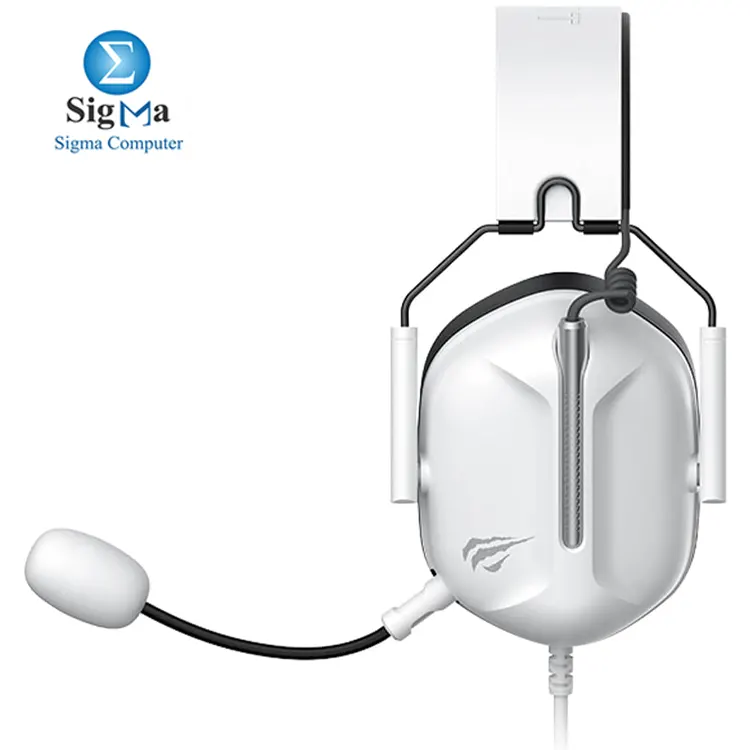 Havit H2033D over-ear White gaming headset with 3.5mm jack  active noise cancellation  volume control  and wide device compatibility