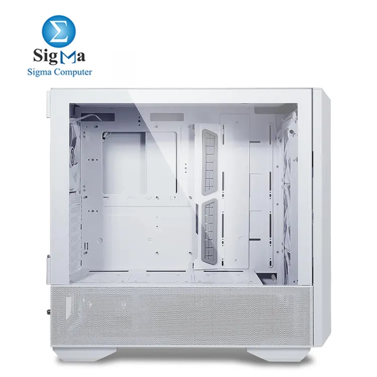 Lian Li LANCOOL 3R-W WHITE  Mid-tower case with tempered glass  supports E-ATX motherboards  4x140mm PWM fans  up to 420mm radiators  12 storage bays  USB 3.0   USB-C ports.