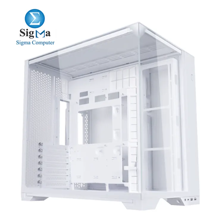 Lian Li O11 VISION  O11VPW White   Tower chassis  supports ATX E-ATX boards  up to 408mm GPU  167mm CPU cooler  11 fans  360mm radiator  tempered glass panels  multiple SSD HDD slots.