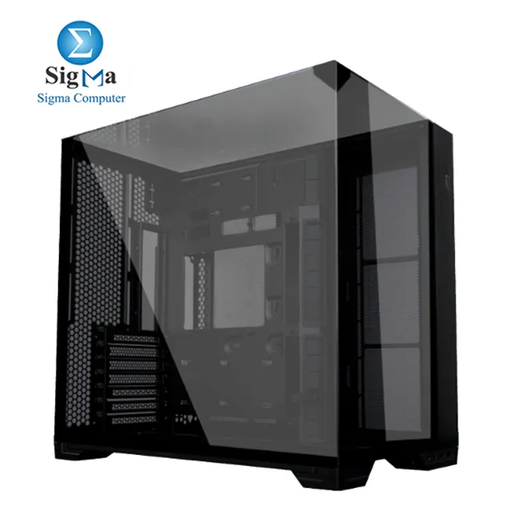 Lian Li O11 VISION COMPACT  O11VPX Black   Supports up to 11 fans  360mm radiators  back-connect ATX motherboards  408mm GPU length  167mm CPU cooler height  multiple storage options  and USB 3.1 Type-C.
