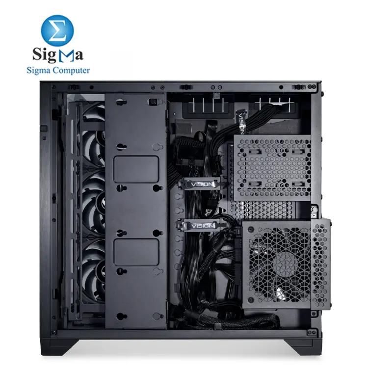 Lian Li O11 VISION O11VC CHROME     Premium dual-chamber case with 3-sided glass  supports up to 3 radiators  11 fans  E-ATX boards  and 430mm GPUs.