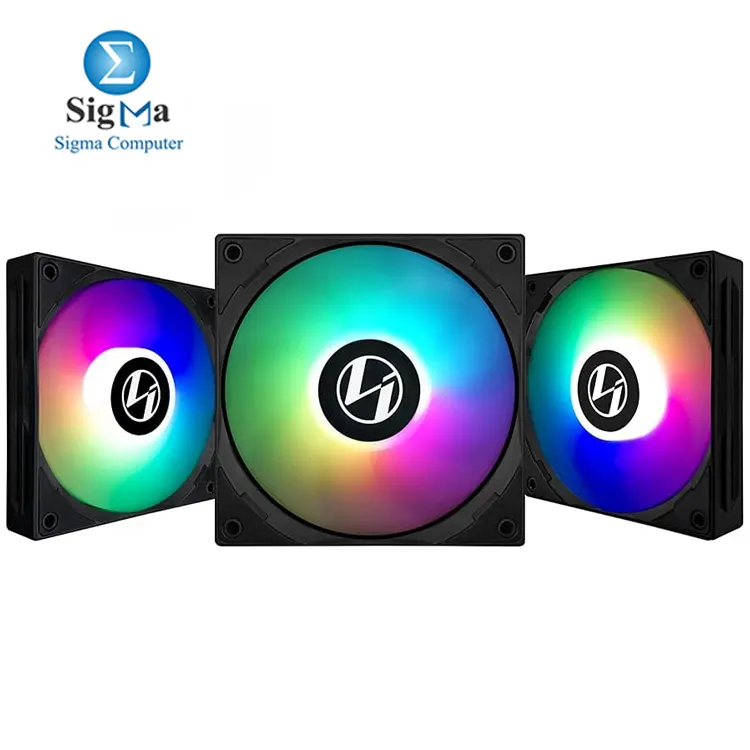 Lian Li ST120  120mm PWM fan  800-1900 RPM  69.17 CFM airflow  2.6 mmH   O pressure  32 dB noise  FDB bearing  ARGB lighting.