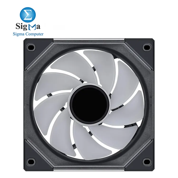 Lian Li UNI FAN SL-INF 120 Reverse Blade – 120mm fan with reversed blades, infinity mirror effect, 2100 RPM, 63.6 CFM airflow, 40 LEDs, and single cable connection.