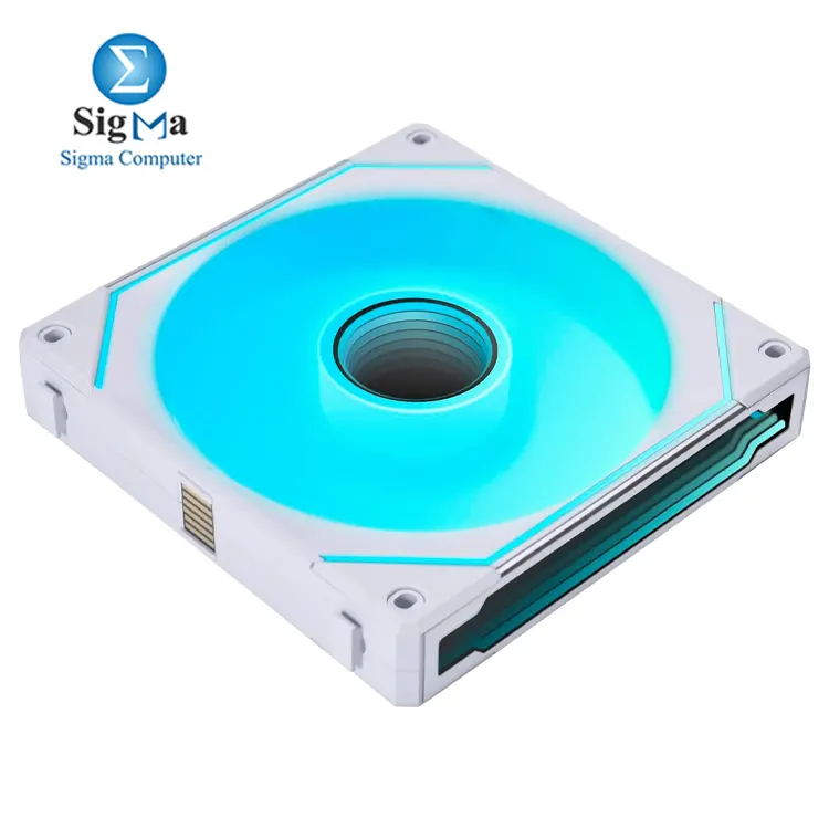Lian Li UNI FAN SL-INF Reverse Blade 120mm White     Reverse blade design with infinity mirror  2100 RPM  63.6 CFM  40 LEDs  and quick-connect single cable.