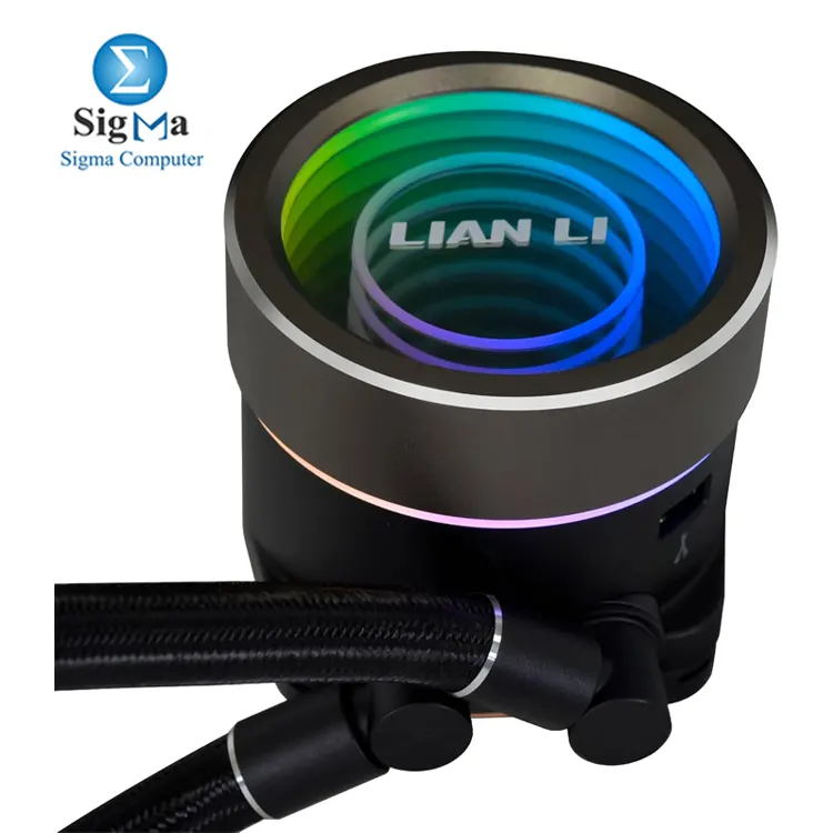 Lian Li Galahad II Trinity 360MM: Customizable ARGB pump, 3200 RPM pump speed, 397.5mm radiator, 2100 RPM fans, 61.3 CFM airflow, compatible with Intel LGA 1700/1200/115x & AMD AM5/AM4.