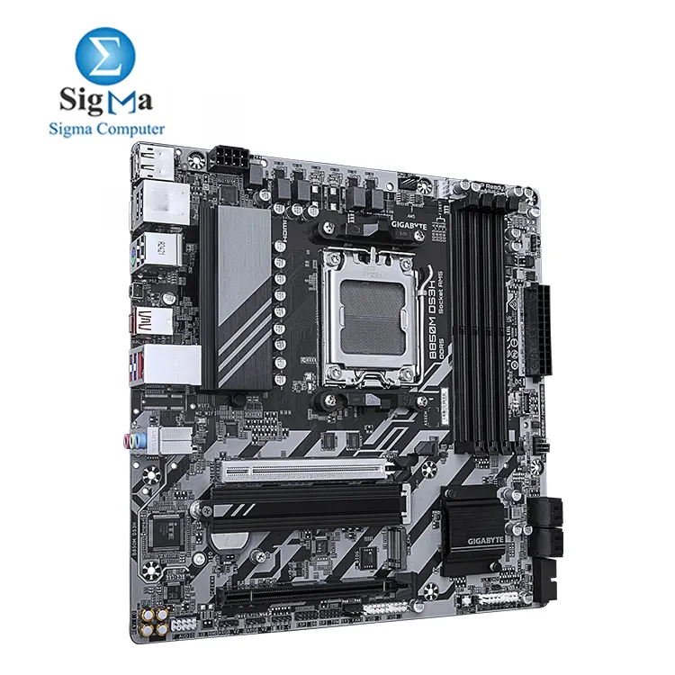 GIGABYTE B850M DS3H DDR5 – AM5, 8+2+2 Phases, PCIe 5.0, M.2 Gen5, 2.5G LAN, HDMI & DP, USB-C, Q-Flash Plus