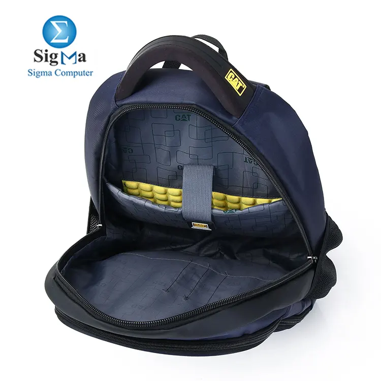 CAT Kaabeen 4811/7 – Navy Blue: Waterproof 18-inch backpack with padded 15.6” laptop compartment, durable fabric, and ergonomic design.