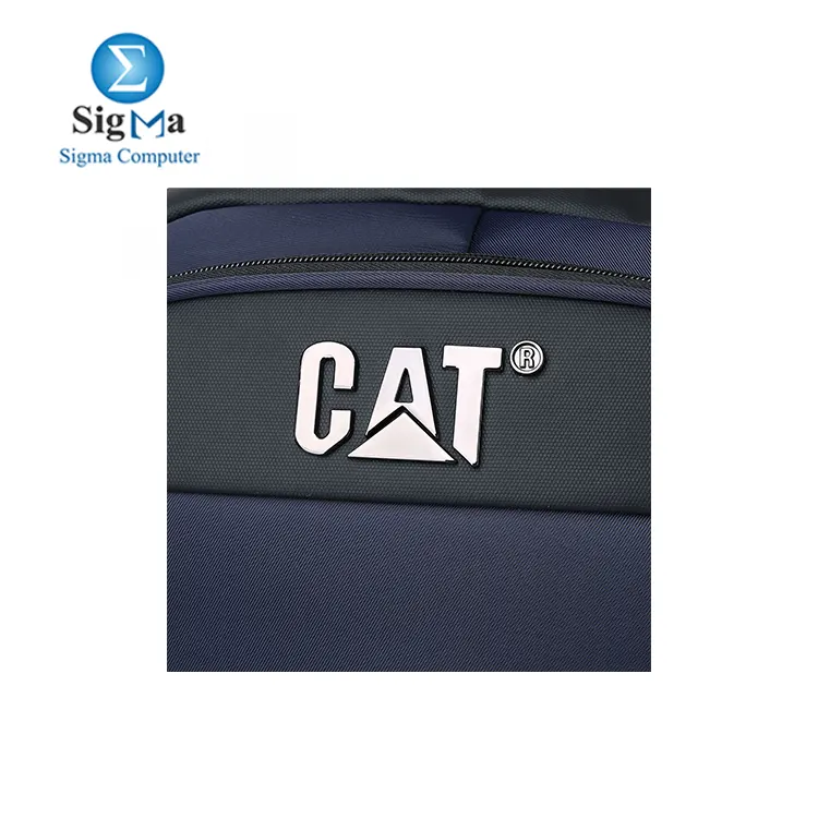 CAT Kaabeen 4811/7 – Navy Blue: Waterproof 18-inch backpack with padded 15.6” laptop compartment, durable fabric, and ergonomic design.