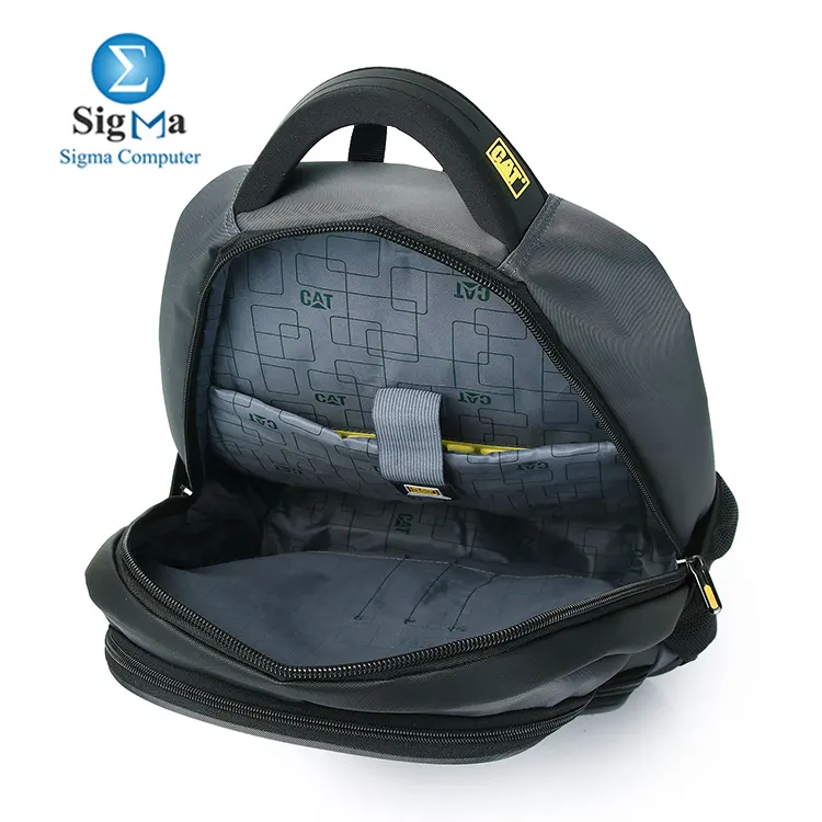 Cat Louts 4811/6 Grey by Cat — 45x30x13 cm, fits 15.6 laptops, made with durable waterproof material, padded compartments, adjustable shoulder strap, and multiple storage pockets.