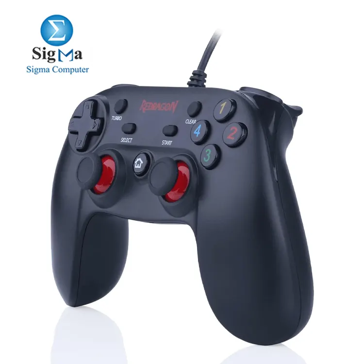 Redragon Saturn G807     Wired gamepad with dual vibration  Xinput DirectInput modes  ergonomic design  and wide compatibility with PC  PS3  and Android.