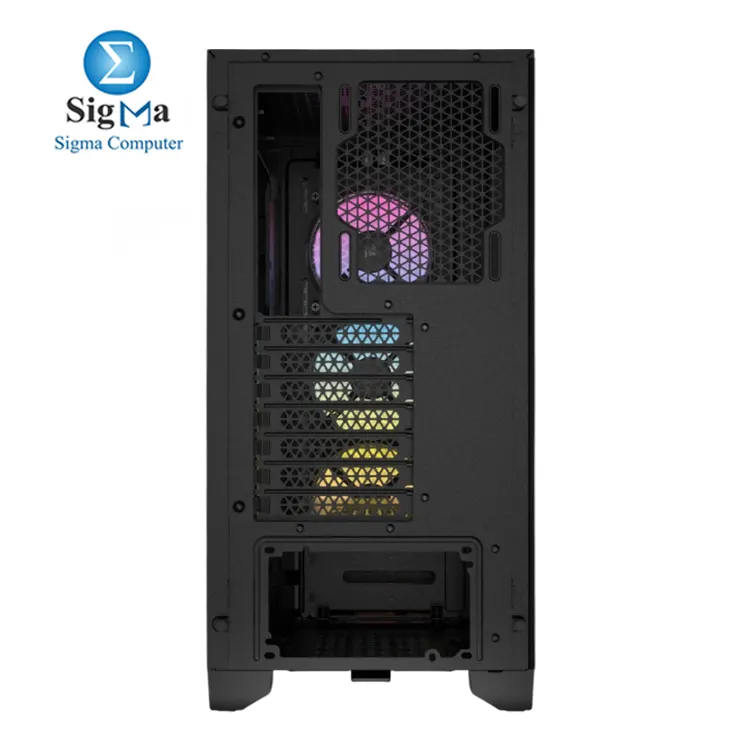 Corsair 3000D RGB AIRFLOW Mid-Tower PC Case     includes 3 AR120 RGB fans  supports up to 8x120mm fans  360mm GPU   radiator  tempered glass side panel  and high-airflow front panel.